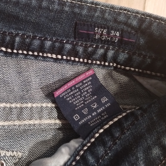 Vigoss Skinny Low Rise Straight Leg Jeans Women's Size 3/4W 33L - Picture 7 of 11